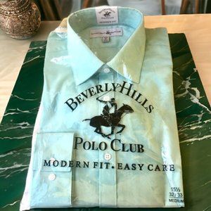 Beverly Hills Polo Club Dress Shirt Mens Medium NEW